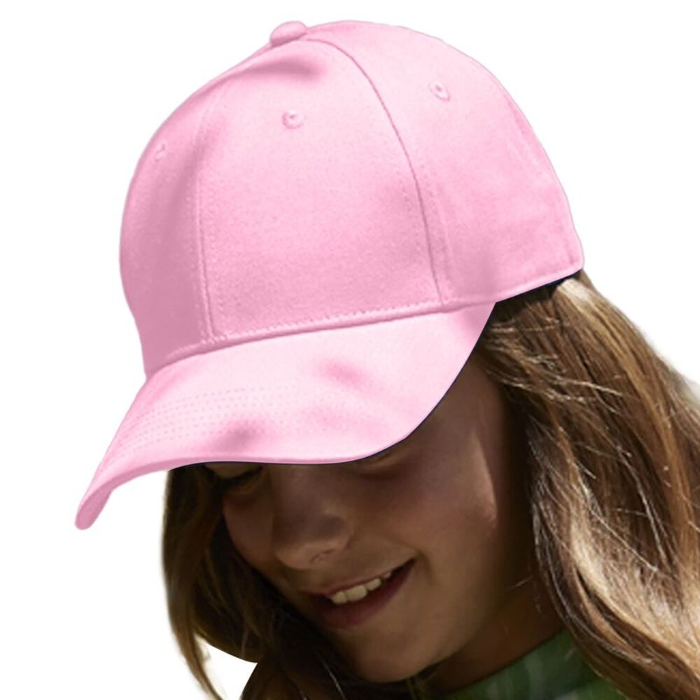 Beechfield Childrens/Kids Classic 6 Panel Natural Cotton Cap / Kelly Green